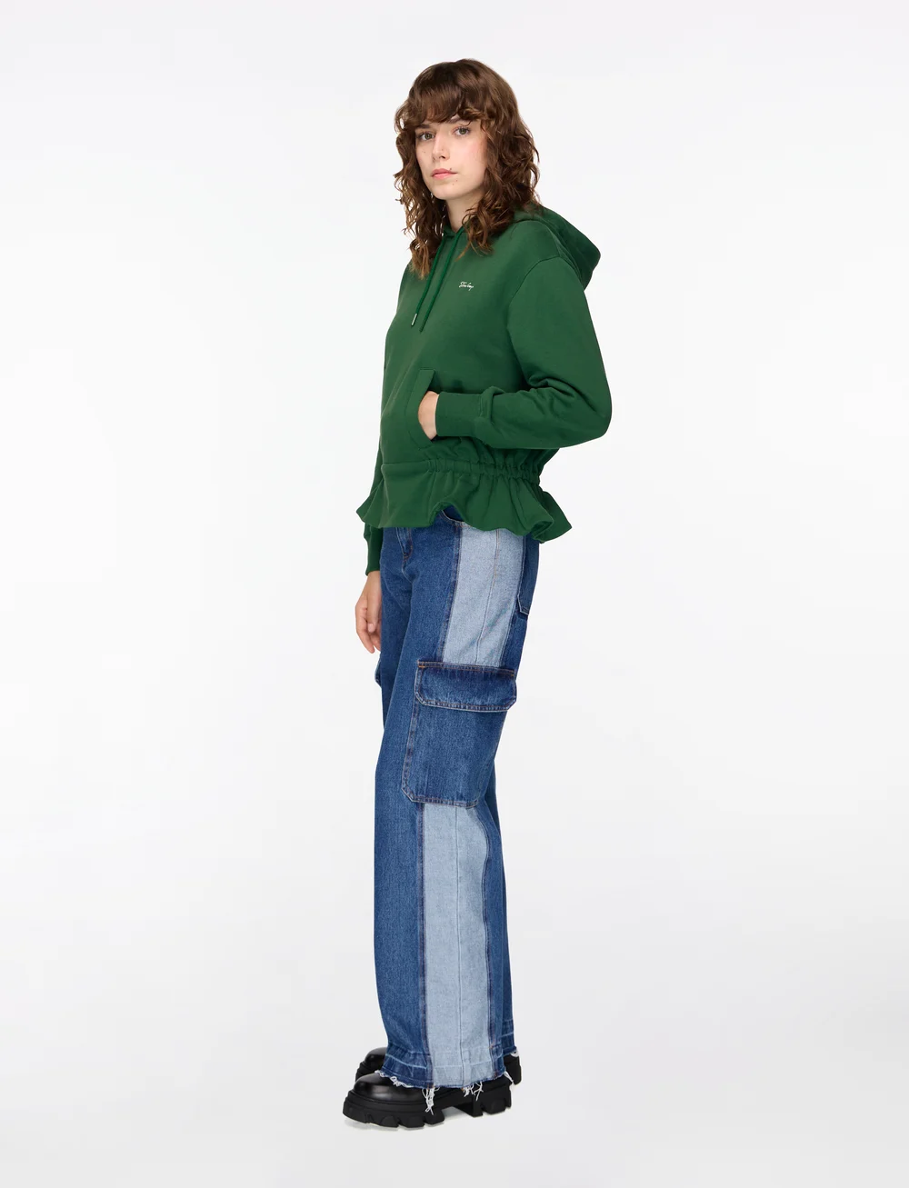 STINE GOYA - 2430 Terry, Cinched Waist Sweatshir - sweatshirts & hoodies - eden - 4