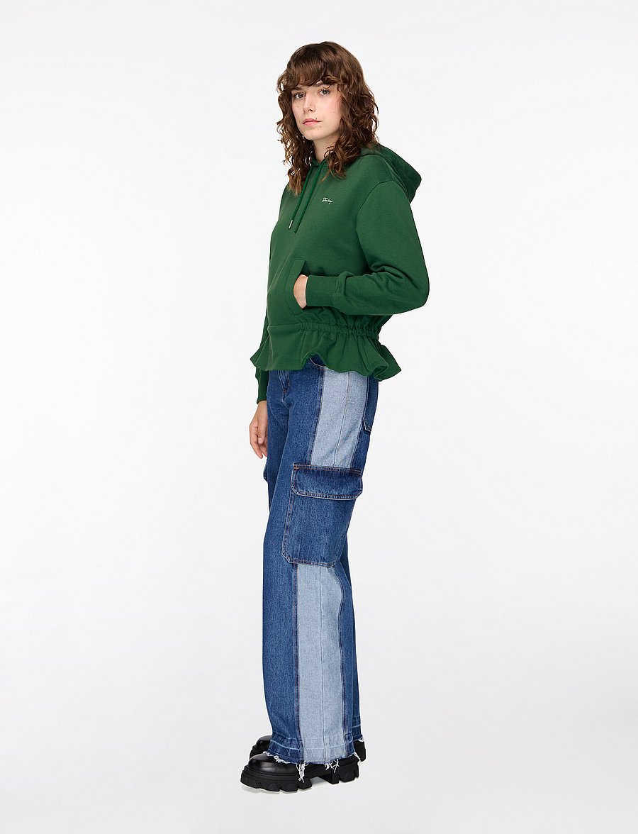 STINE GOYA - 2430 Terry, Cinched Waist Sweatshir - gensere og hettegensere - eden - 4