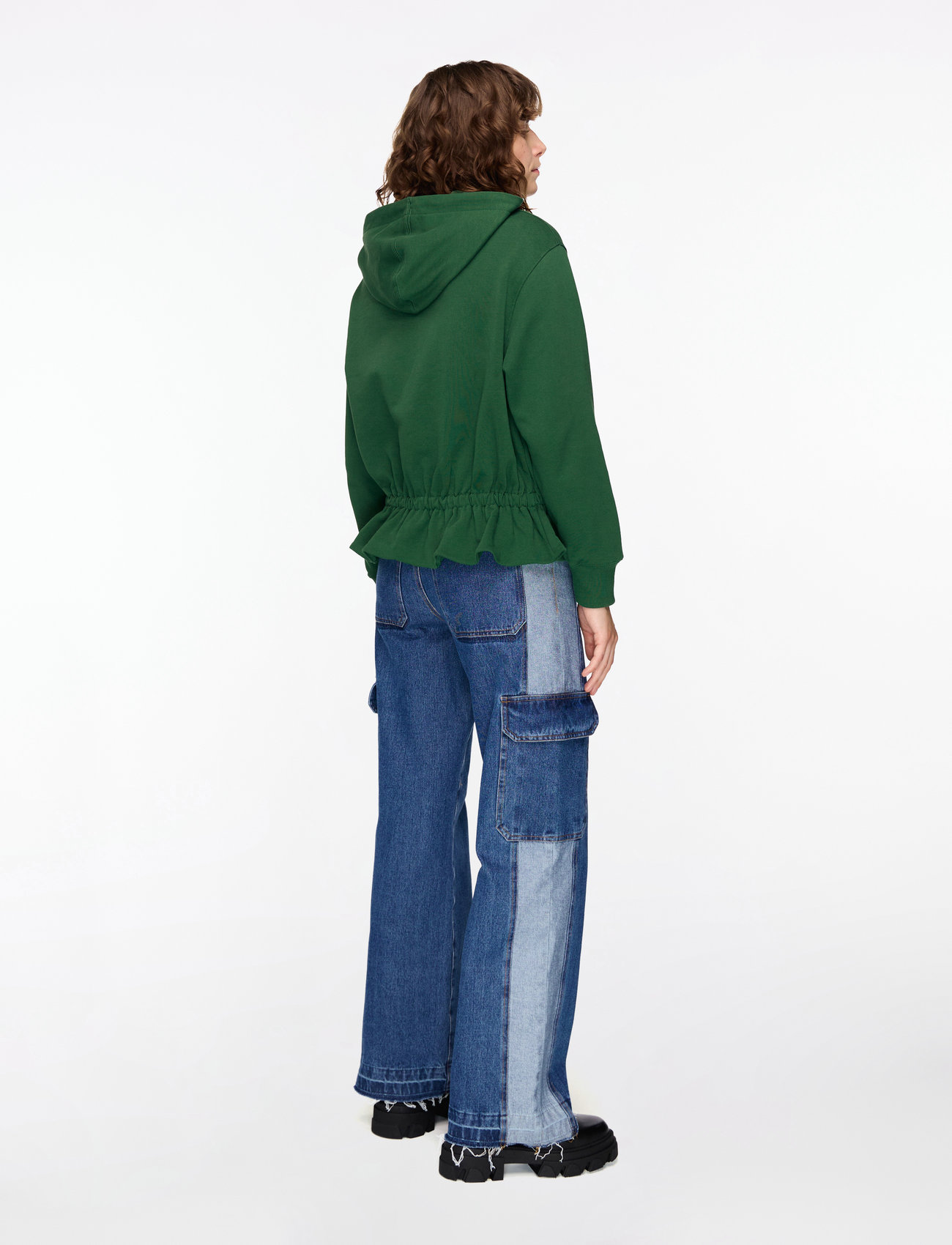 STINE GOYA - 2430 Terry, Cinched Waist Sweatshir - dressipluusid ja kapuutsiga dressipluusid - eden - 5