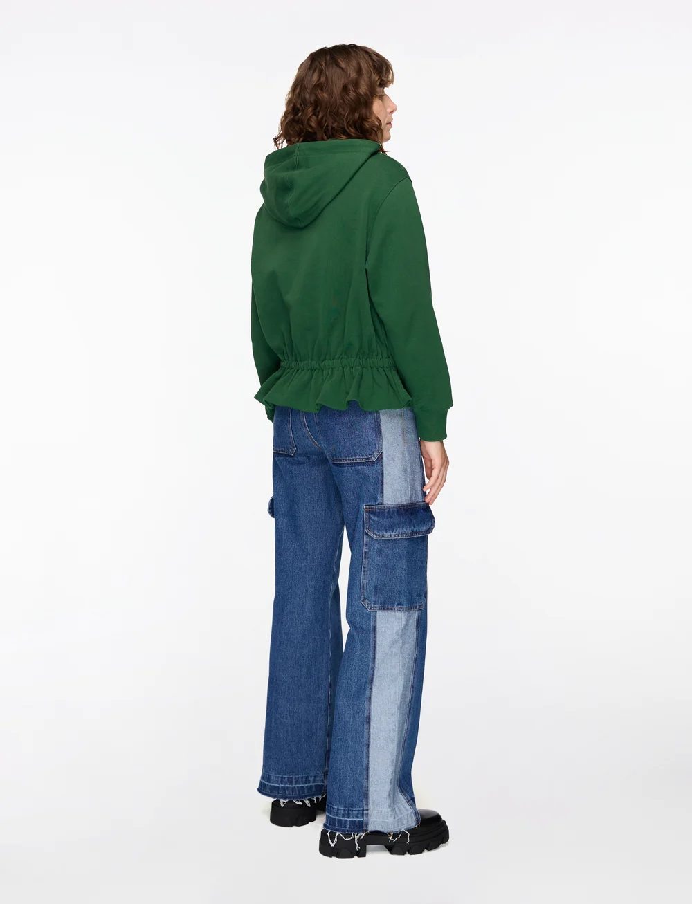 STINE GOYA - 2430 Terry, Cinched Waist Sweatshir - sweatshirts & hoodies - eden - 5