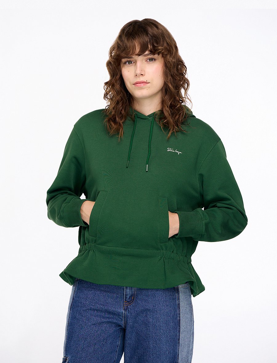 STINE GOYA - 2430 Terry, Cinched Waist Sweatshir - gensere og hettegensere - eden - 0