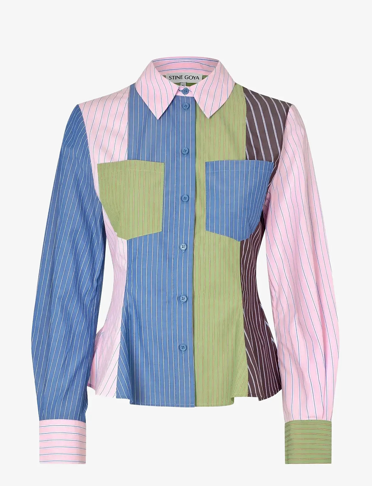 STINE GOYA - 2405 Multi-Stripe Shirting, Pocket - jeanshemden - multistripes mix - 1