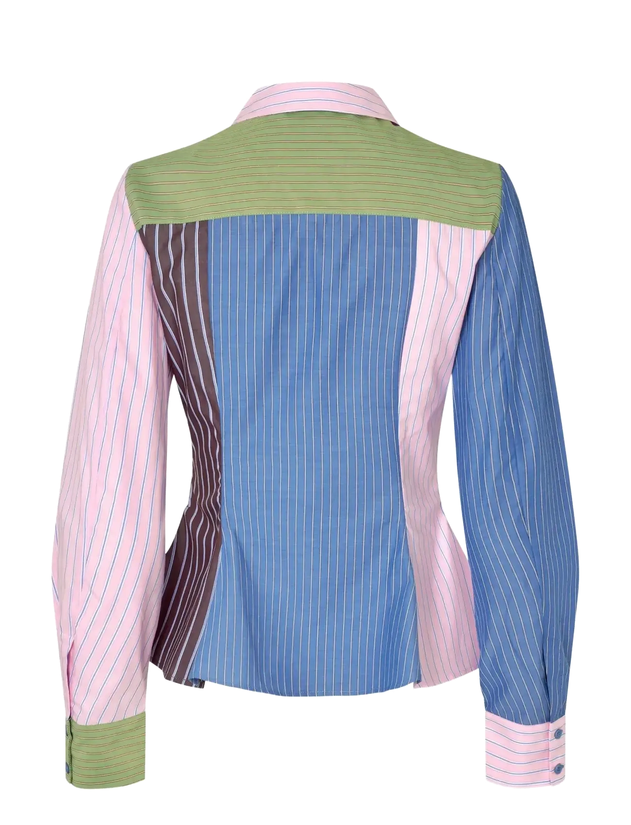 STINE GOYA - 2405 Multi-Stripe Shirting, Pocket - džinsa krekli - multistripes mix - 2