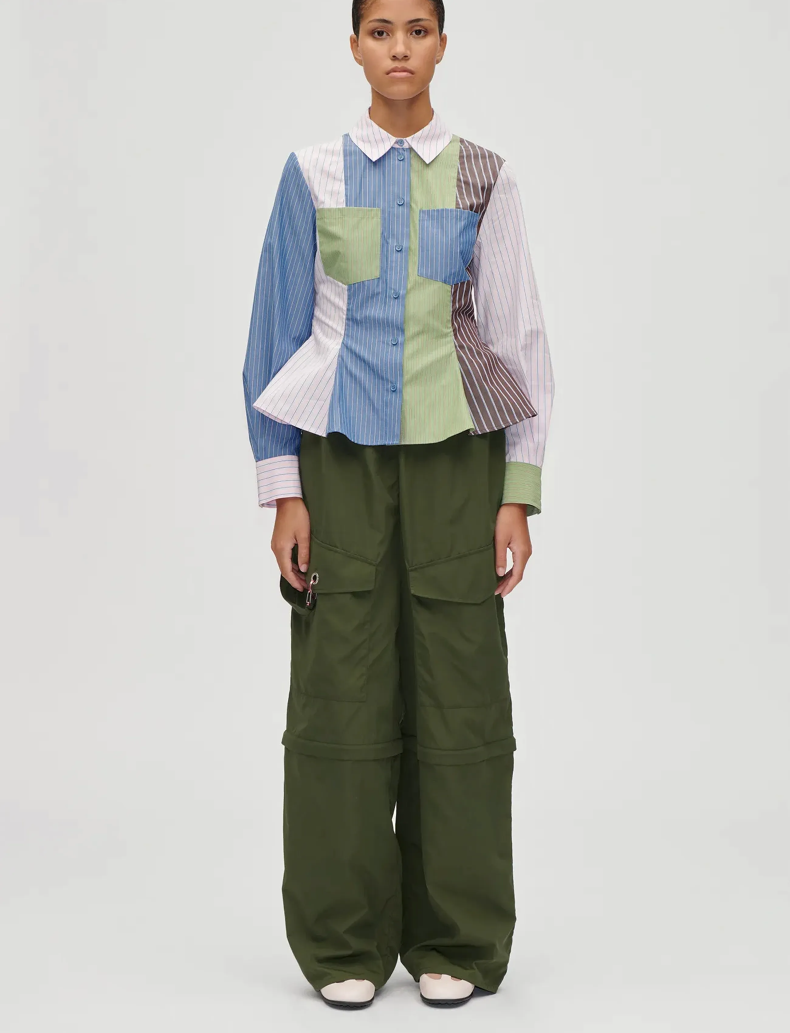 STINE GOYA 2405 Multi-Stripe Shirting, Pocket - Bluser & Skjorter - MULTISTRIPES MIX / blue