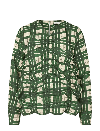 2429 Checkered Cady, Long Sleeve Ga - LangæRmede Bluser
