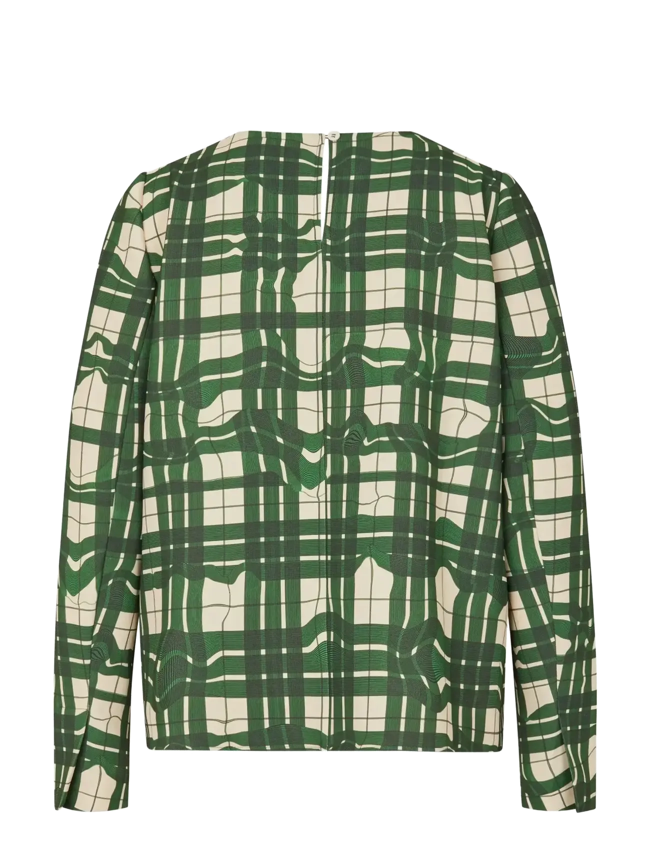 STINE GOYA - 2429 Checkered Cady, Long Sleeve Ga - langärmlige blusen - checkered wave - 2