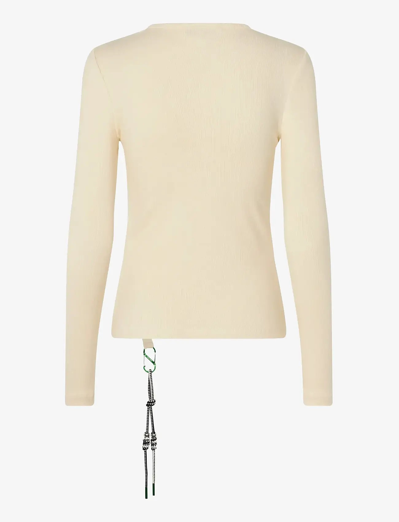 STINE GOYA - 2385 Rib, Long Sleeve Carabiner Rib - långärmade toppar - white - 2