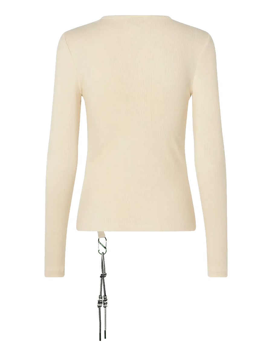 STINE GOYA - 2385 Rib, Long Sleeve Carabiner Rib - long-sleeved tops - white - 2