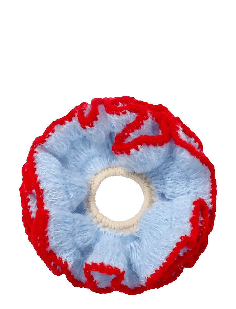 STINE GOYA - 2565 Knitted Accessories, Knitted S - hårbånd og hårsnore - sky blue / fiery red - 1