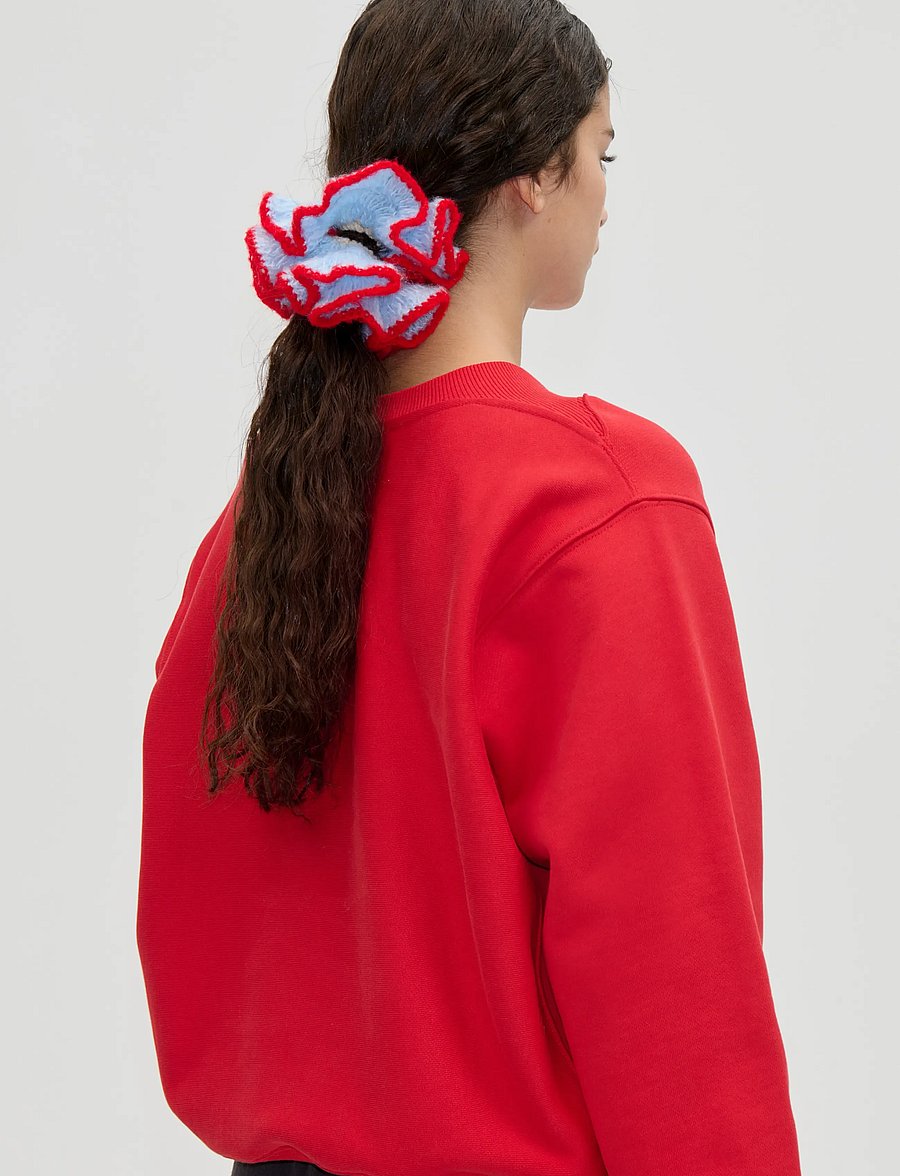 STINE GOYA - 2565 Knitted Accessories, Knitted S - hårbånd og hårsnore - sky blue / fiery red - 0