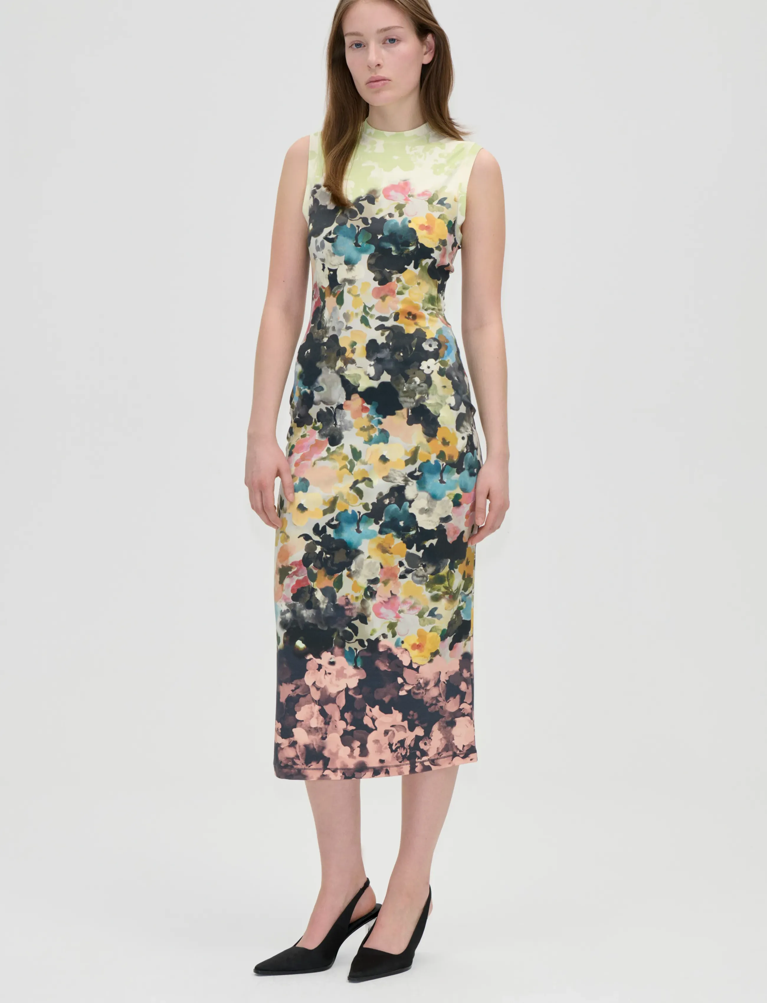 STINE GOYA 2542 Heavy Stocking Jersey, Elastic, M/L, Dresses, Grün - Knee-length & Midi, Frauen