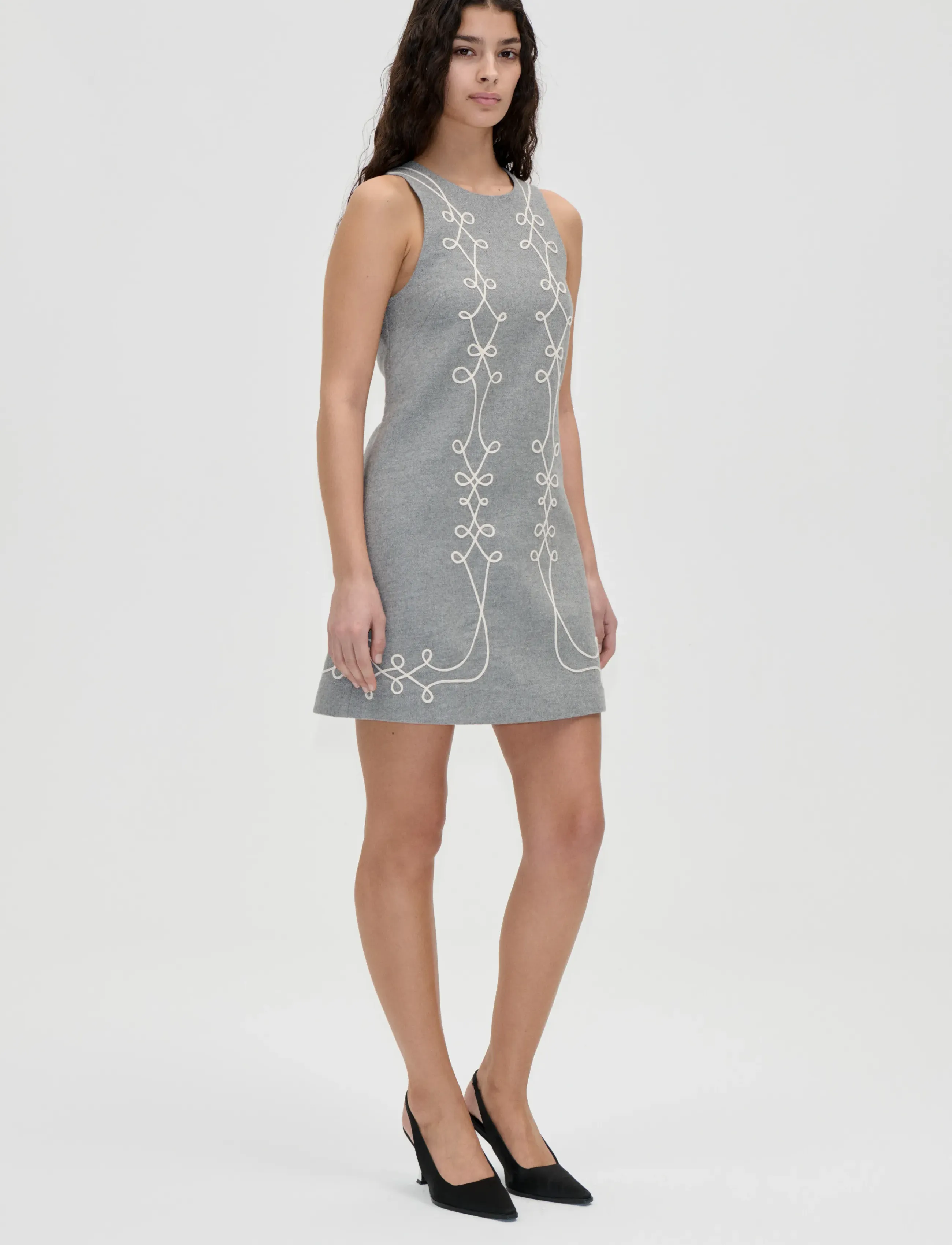 STINE GOYA 2490 Felt Twill Embroidery, Embroid - Kleidung - TAPERED EMBROIDERY MOTIF / grey