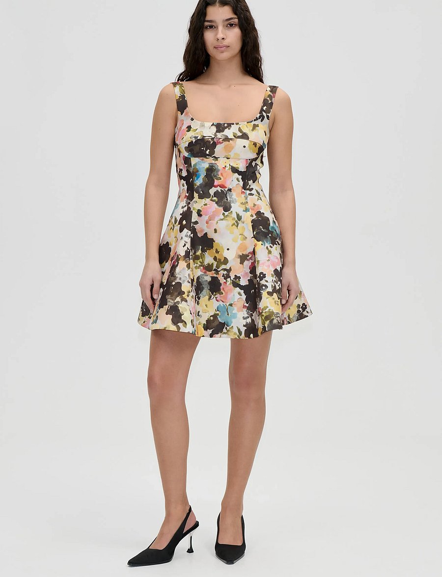 STINE GOYA - 2330 Double Sided Crepe, Corset Min - cocktailkleider - the sentimental bloom - 0