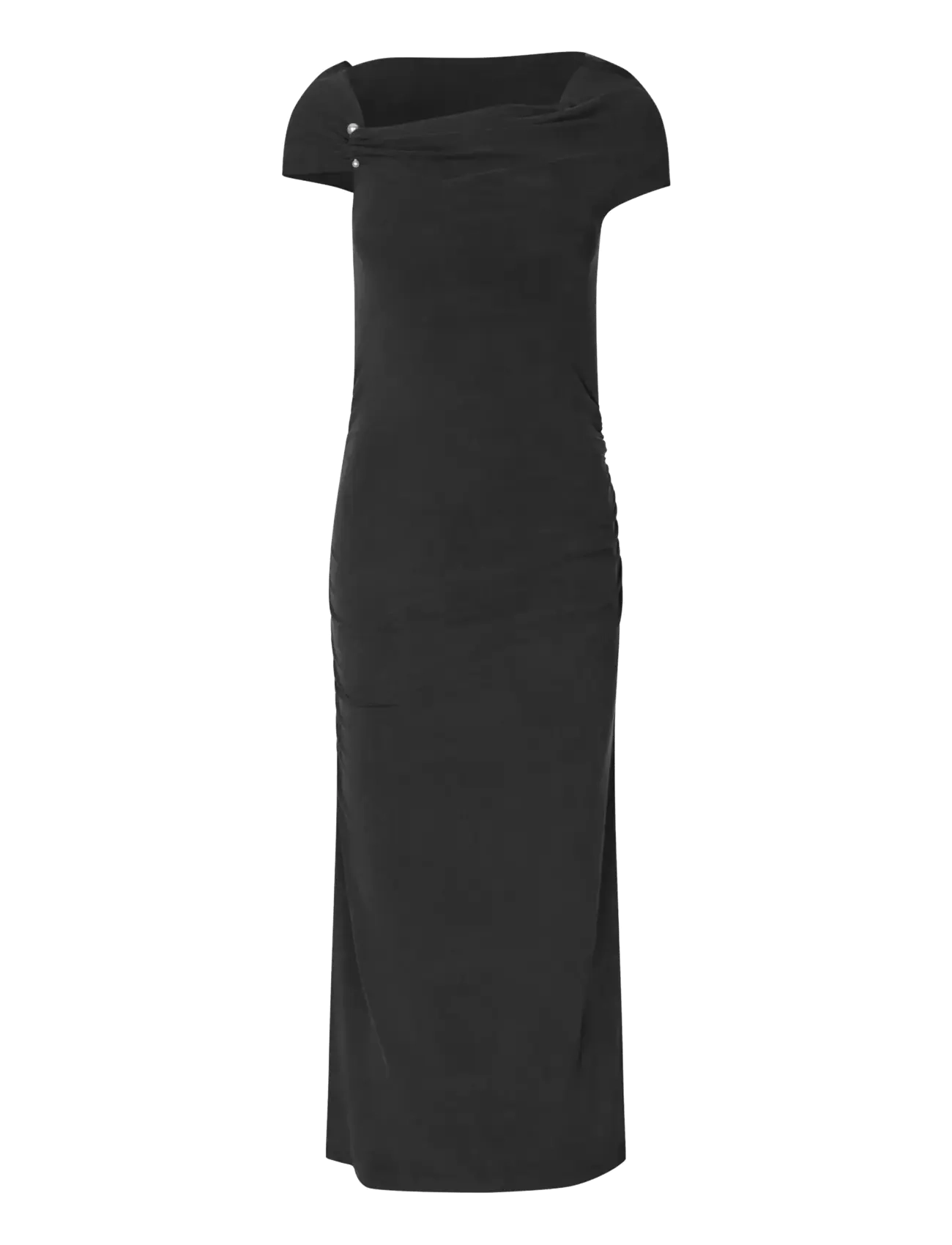 STINE GOYA - 2554 Cupro Jersey, One Shoulder Dra - black - 1