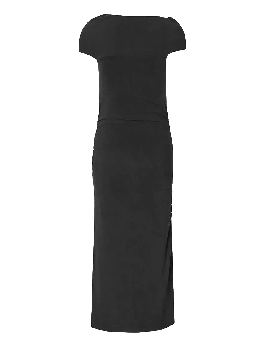 STINE GOYA - 2554 Cupro Jersey, One Shoulder Dra - black - 2