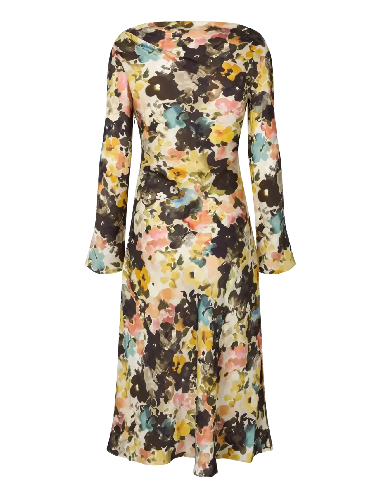 STINE GOYA - 2263 Dry Viscose, Long Flared Sleev - cocktailklänningar - the sentimental bloom - 2
