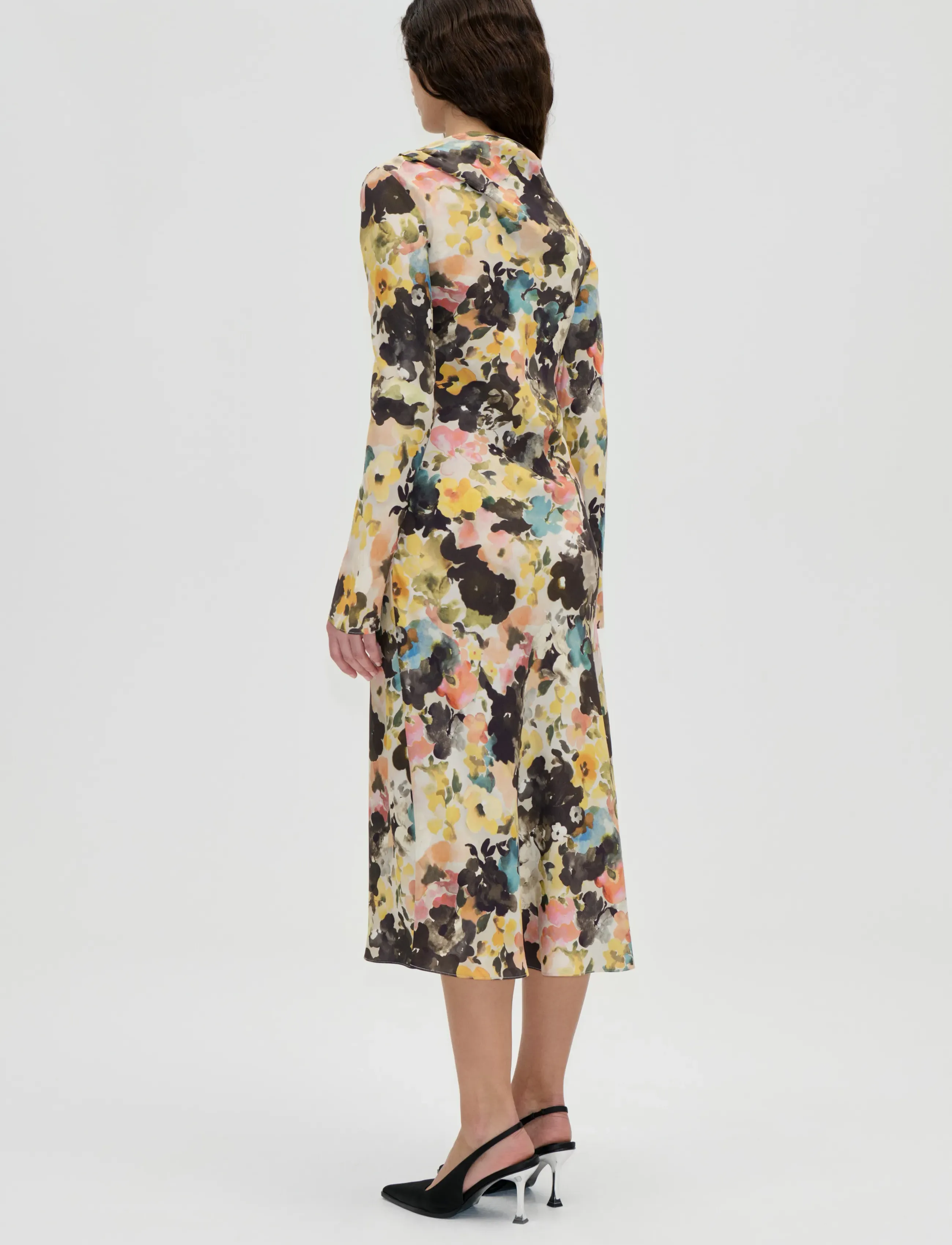 STINE GOYA - 2263 Dry Viscose, Long Flared Sleev - cocktailklänningar - the sentimental bloom - 3