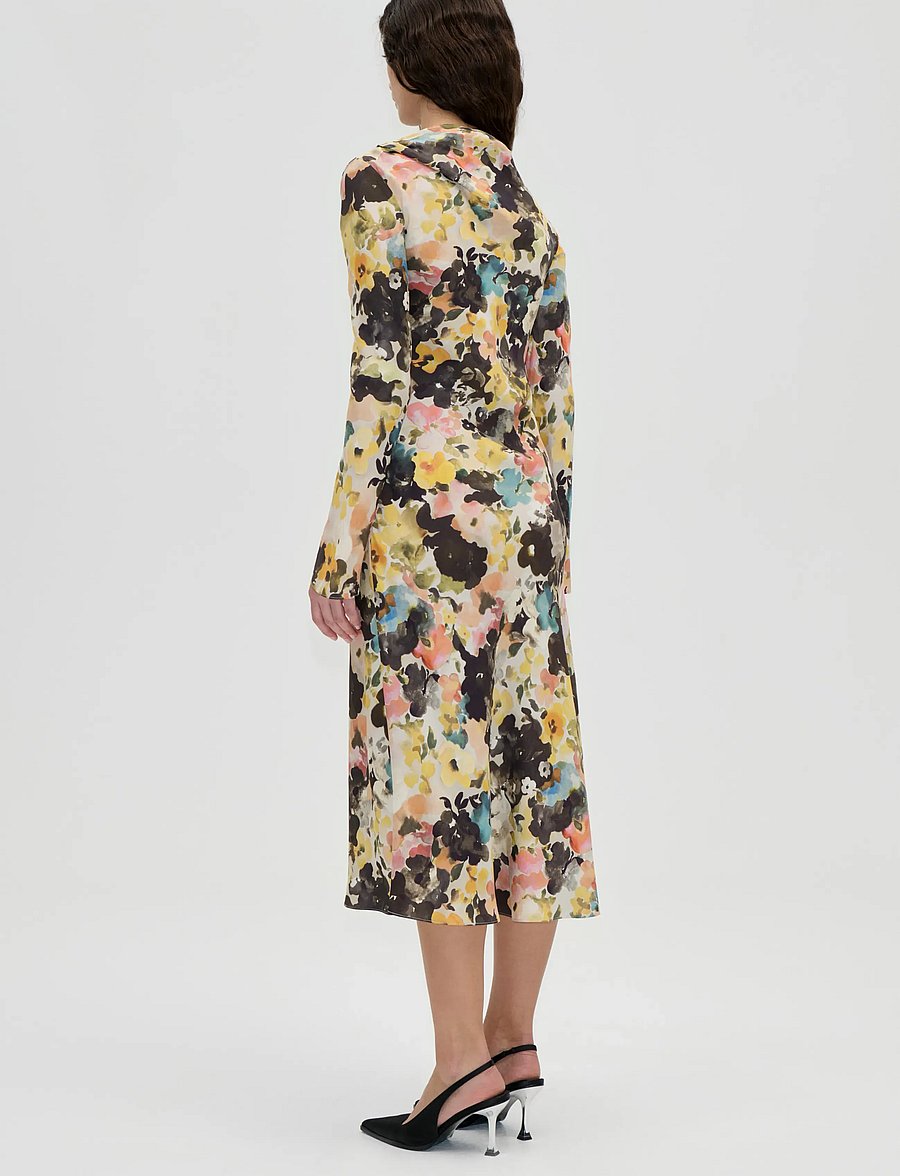 STINE GOYA - 2263 Dry Viscose, Long Flared Sleev - cocktailklänningar - the sentimental bloom - 3
