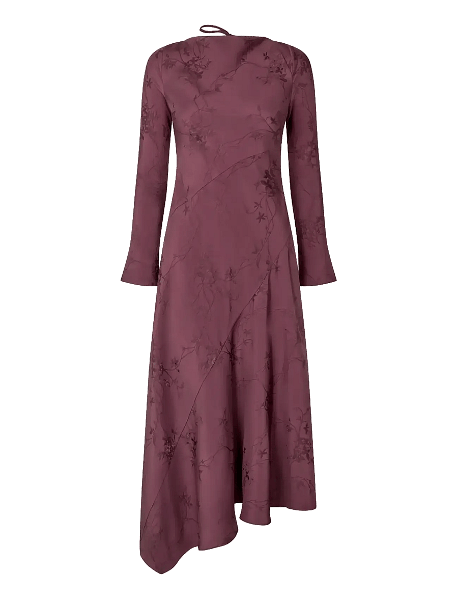 STINE GOYA - 2548 Fluid Jacquard, Long Sleeve Sc - bordeaux - 1
