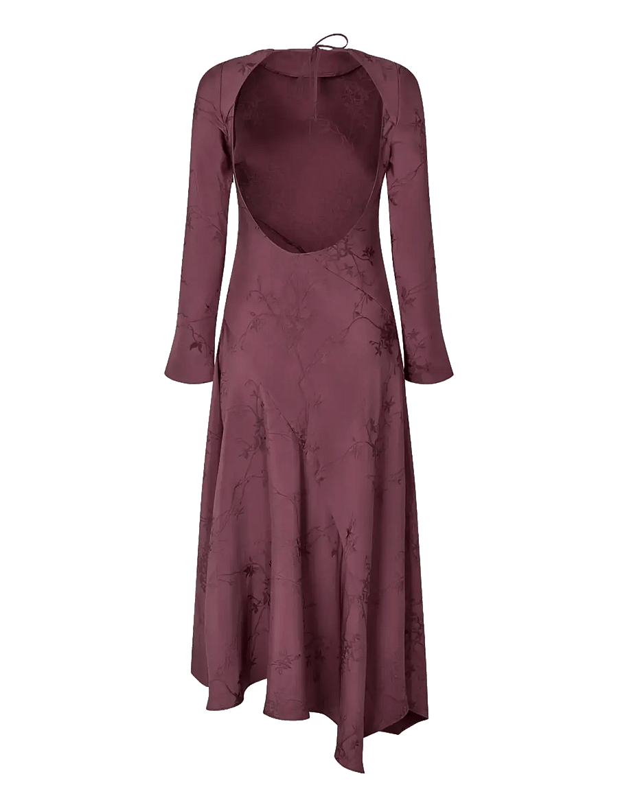STINE GOYA - 2548 Fluid Jacquard, Long Sleeve Sc - bordeaux - 2
