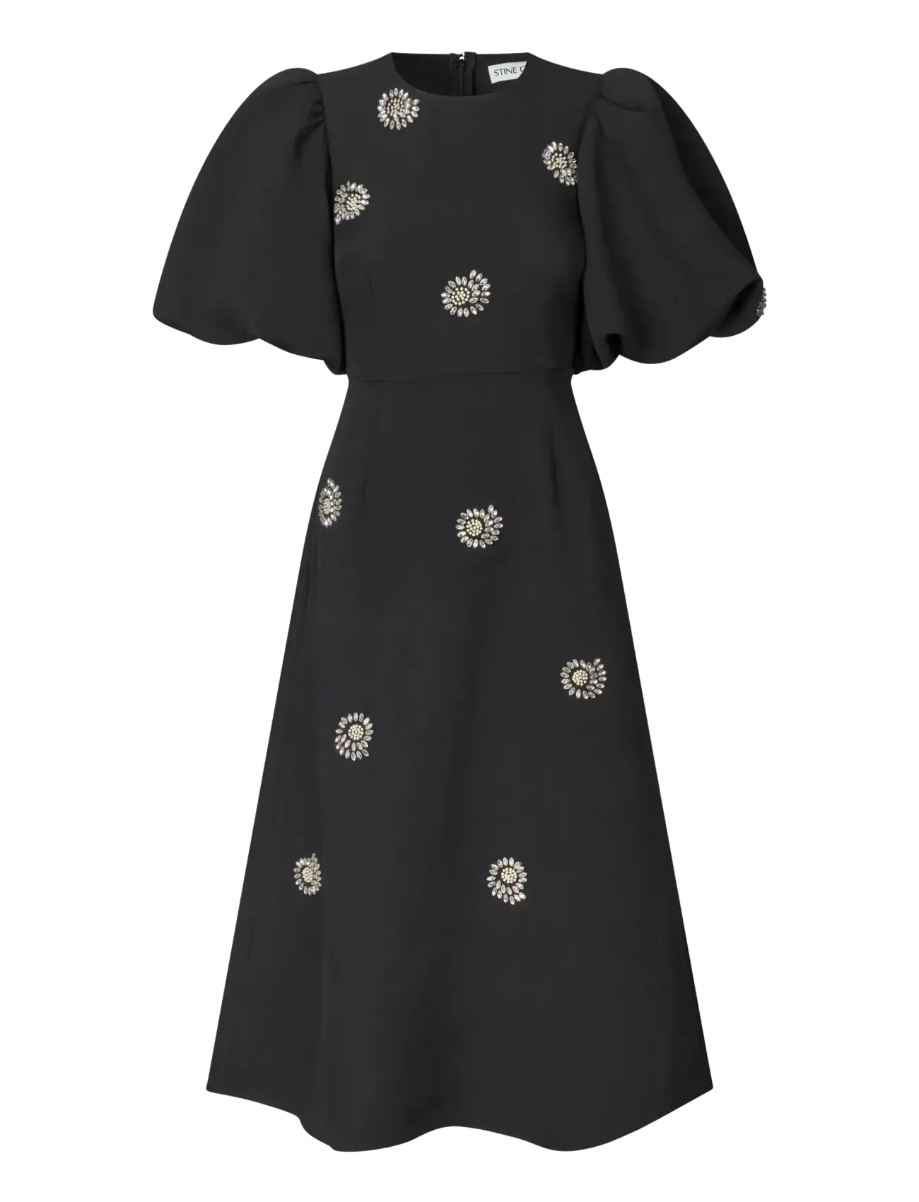 STINE GOYA - 2564 Embellished Cady, Puff Sleeve - pearl of order - 1