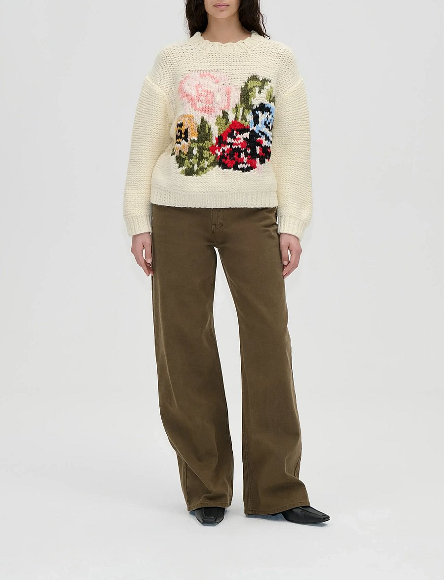 STINE GOYA - 2497 Handknit, Handknit Sweater - stickade tröjor - ephemeral bloom - 0