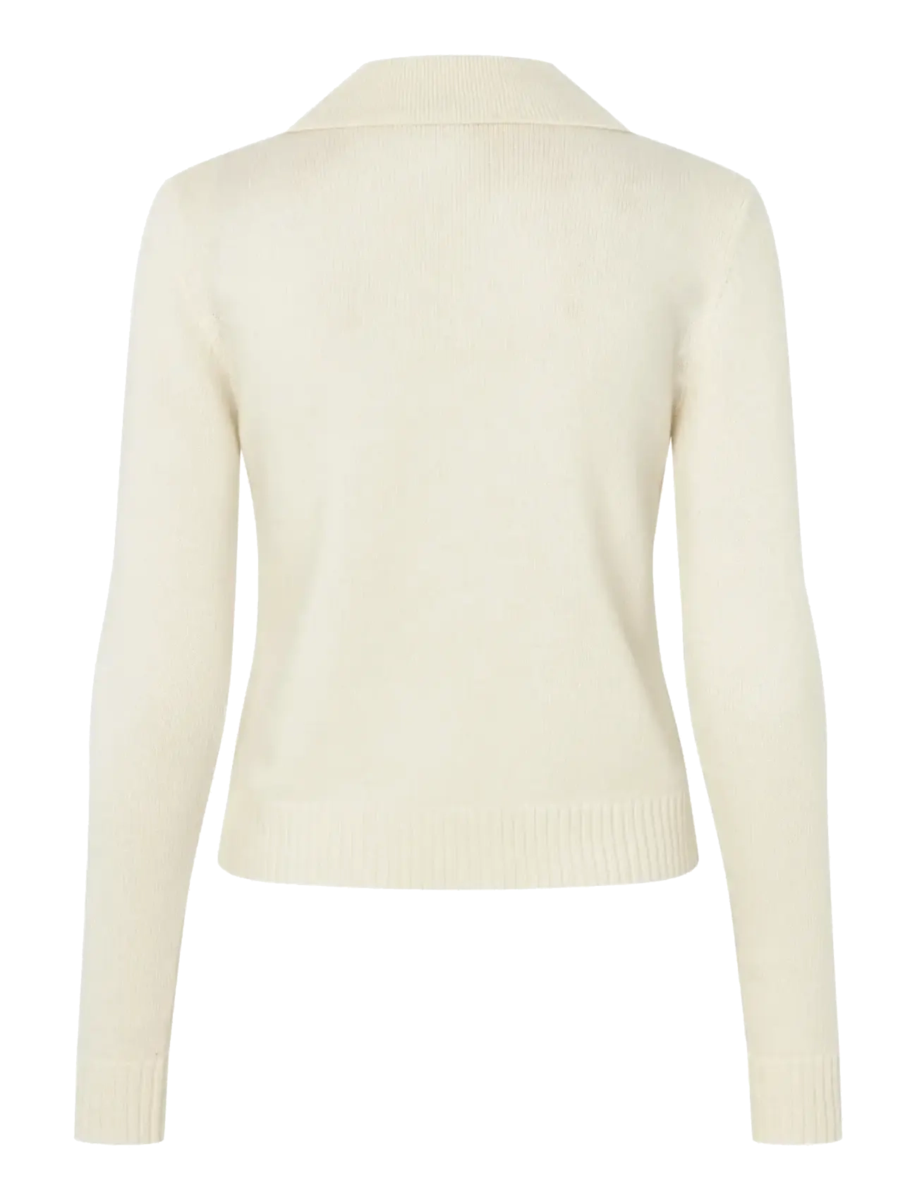 STINE GOYA - 2530 Dense Wool, Collared Long Slee - cream - 2