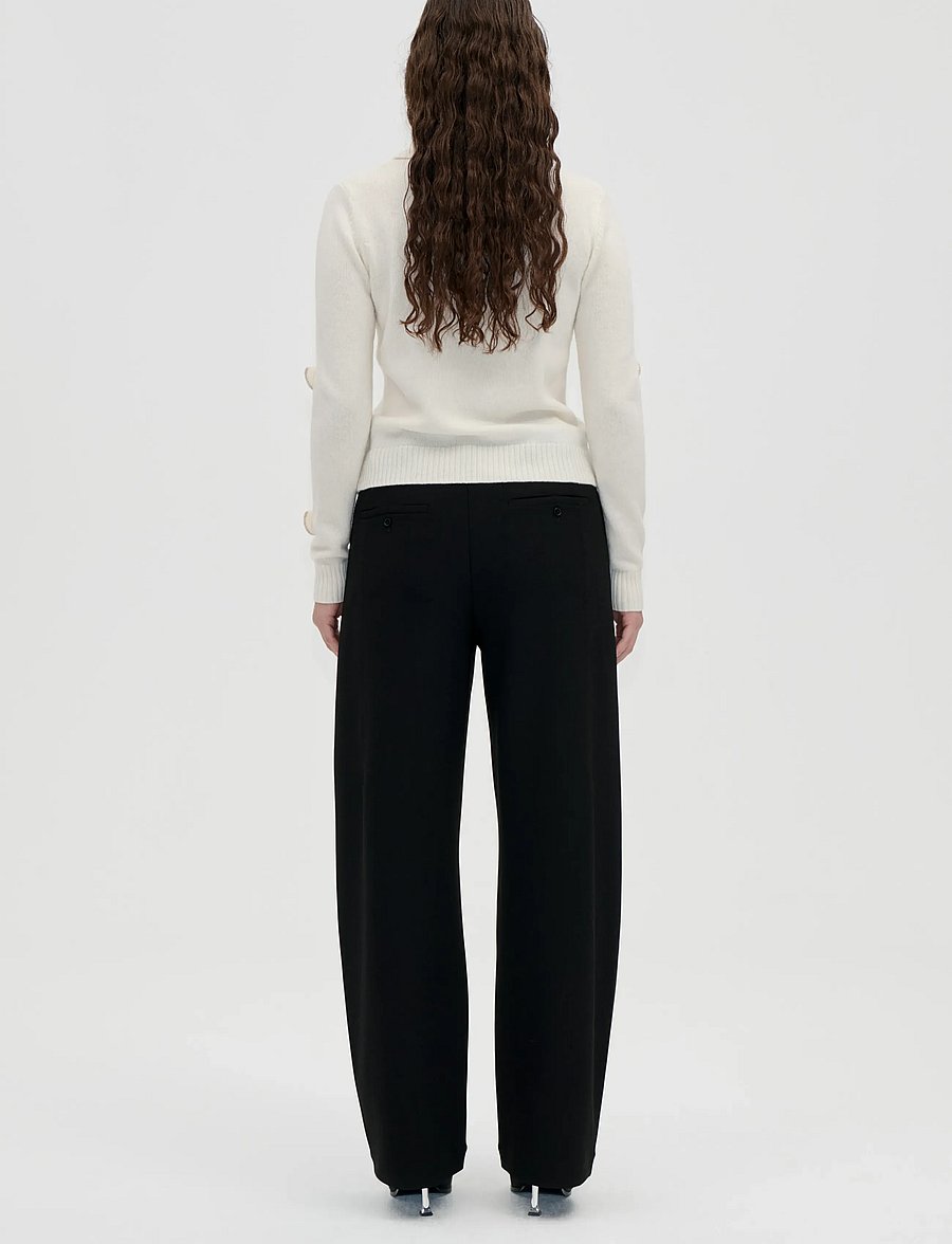 STINE GOYA - 2530 Dense Wool, Collared Long Slee - cream - 3