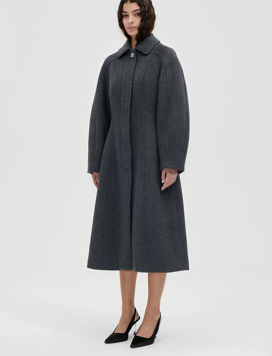 STINE GOYA - 2561 Structured Wool, Elastic Waist - graphite - 0