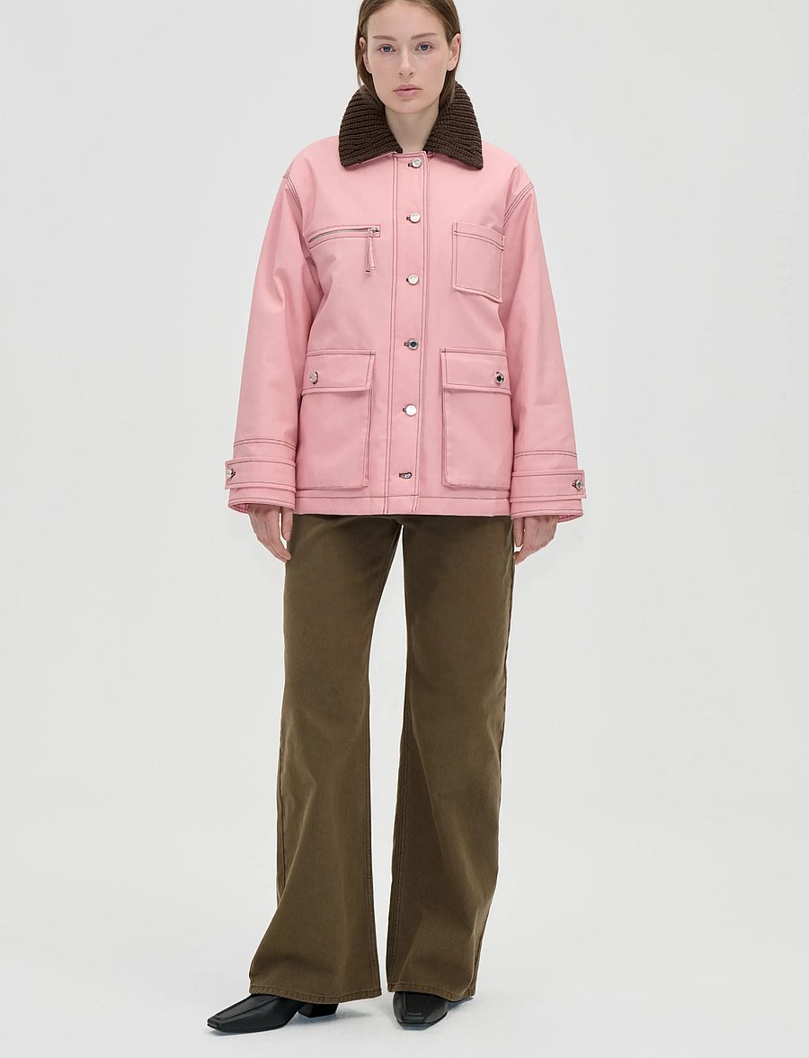 STINE GOYA - 2559 Coated Cotton Canvas, Workwear - vårjackor - haze pink - 0