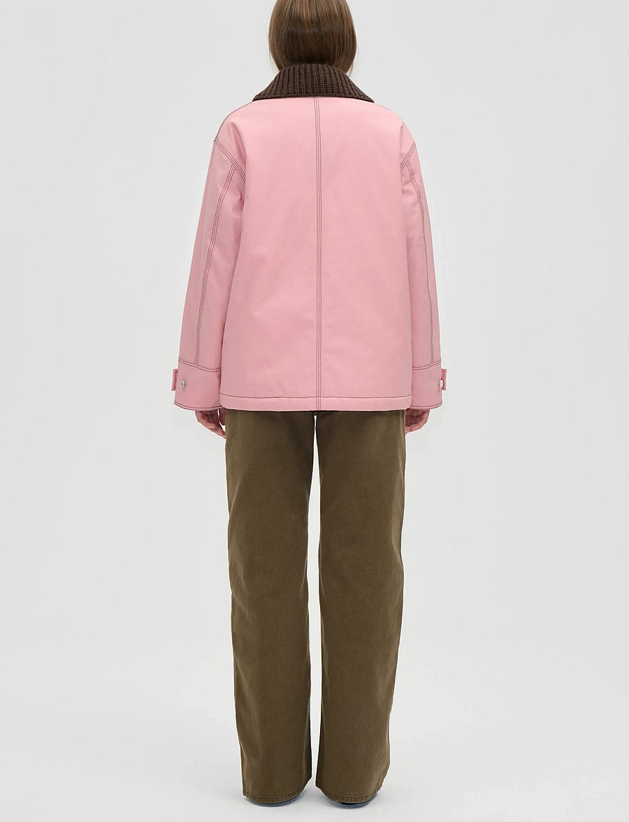 STINE GOYA - 2559 Coated Cotton Canvas, Workwear - vårjackor - haze pink - 3