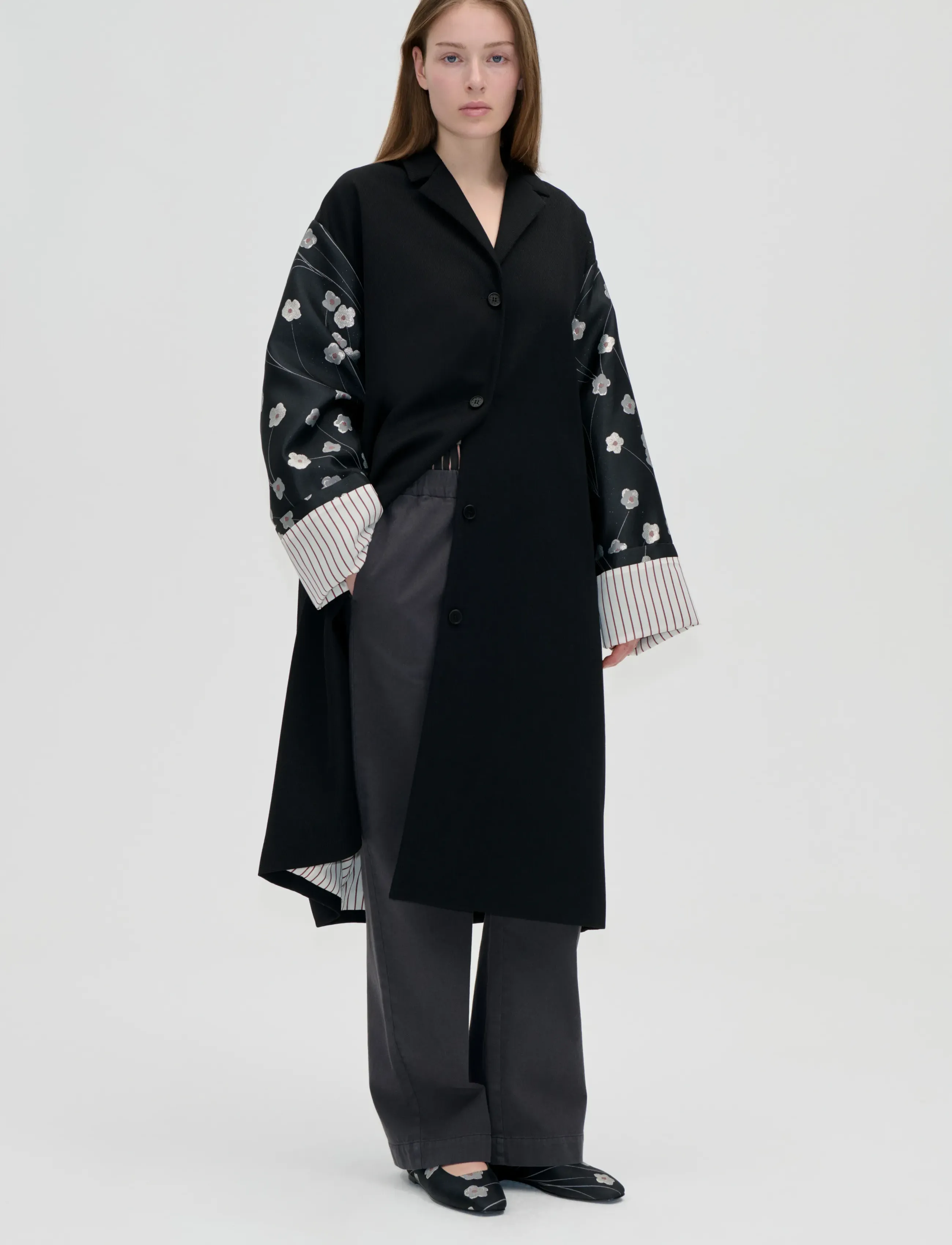 STINE GOYA 1499 Glitter Jacquard / Twill Mix, - Jakker & Frakker - BOUQUET IN PIECES / black