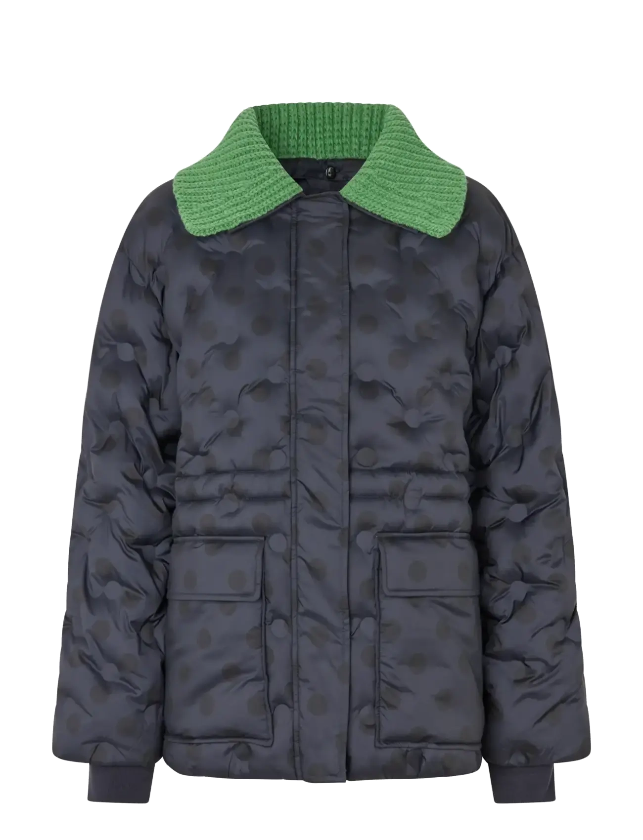STINE GOYA - 2540 Heat Quilt, Padded Jacket - navy polka - 1