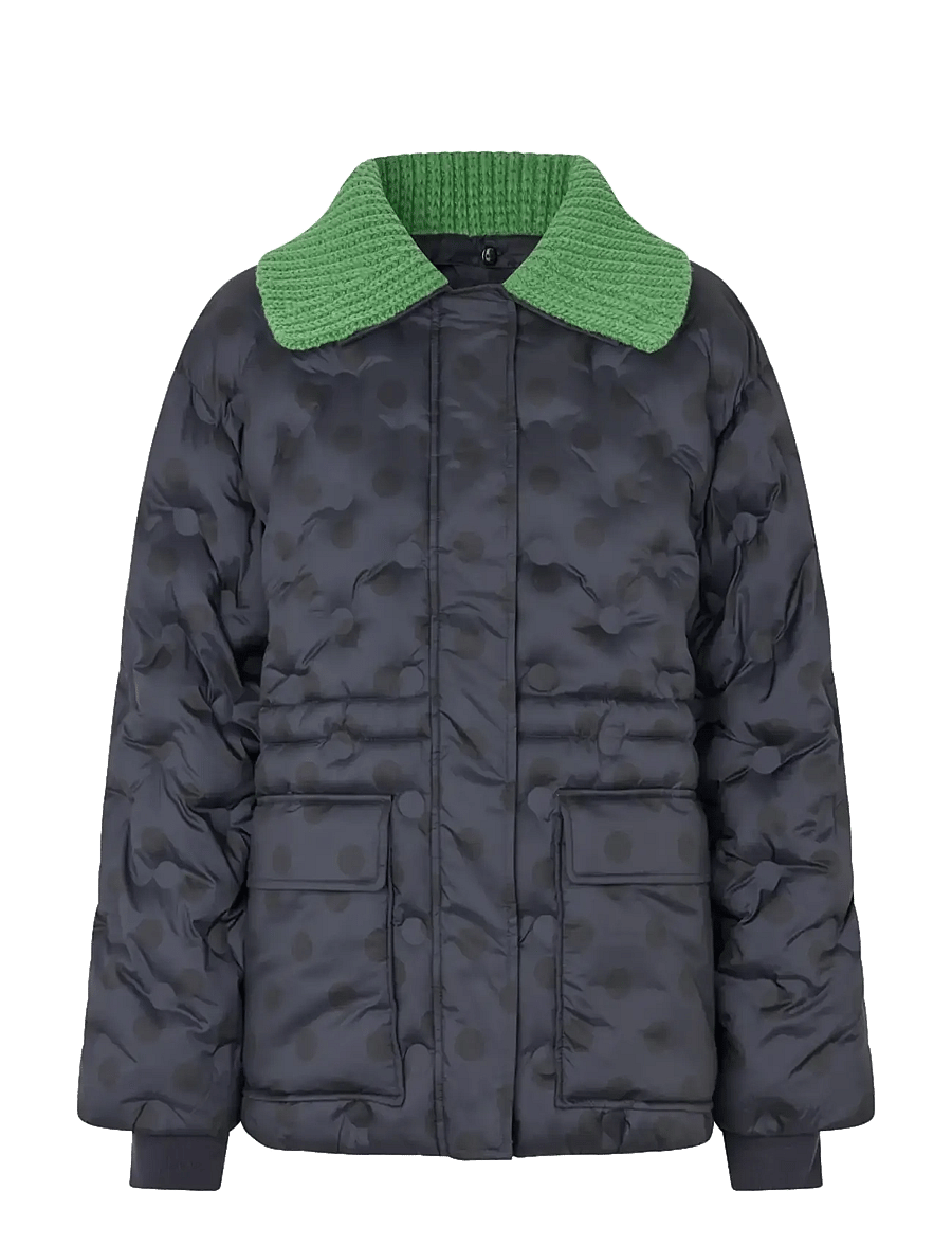 STINE GOYA - 2540 Heat Quilt, Padded Jacket - navy polka - 1