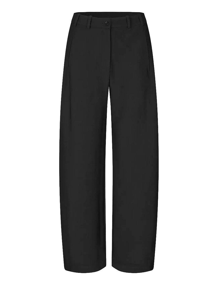 STINE GOYA - 2525 Double-Layer Crepe, Sharp Plea - wide leg trousers - black - 1