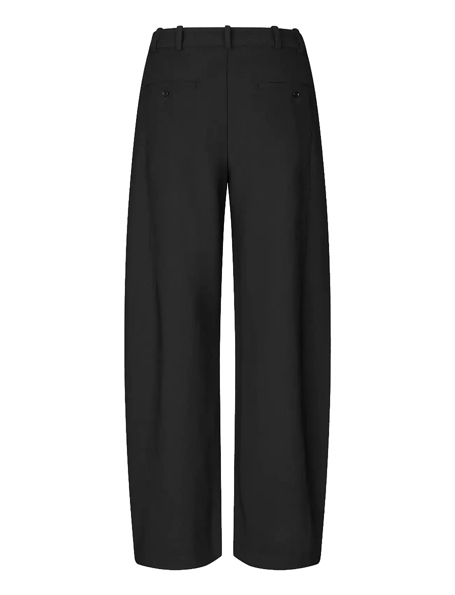 STINE GOYA - 2525 Double-Layer Crepe, Sharp Plea - wide leg trousers - black - 2