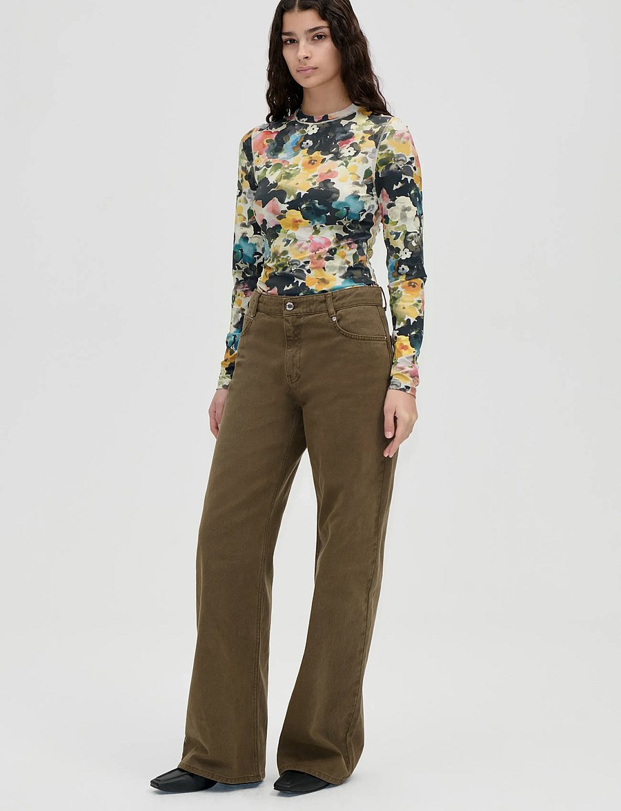 STINE GOYA - 2453 Double Rinse Denim, Baggy Fit - vida byxor - ephemeral bloom - 0