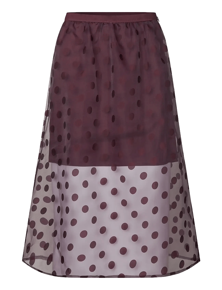 STINE GOYA - 2069 Organza, Elasticated Waistband - midi skirts - polka - 1