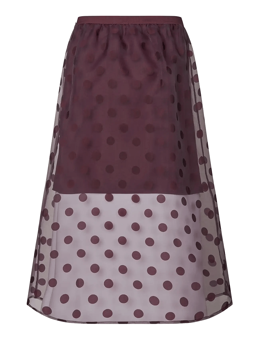 STINE GOYA - 2069 Organza, Elasticated Waistband - midi skirts - polka - 2