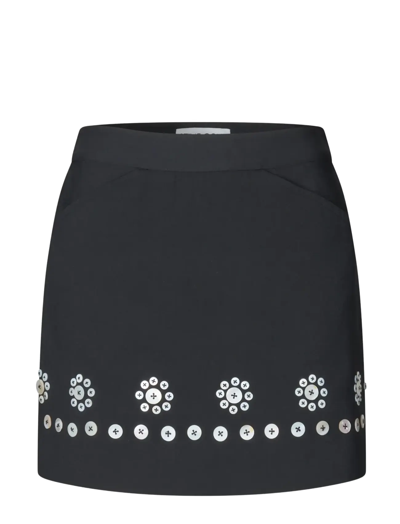STINE GOYA 2550 Embellished Bonded Crepe, Mini - Kleidung - BUTTONED FLOWERS / black