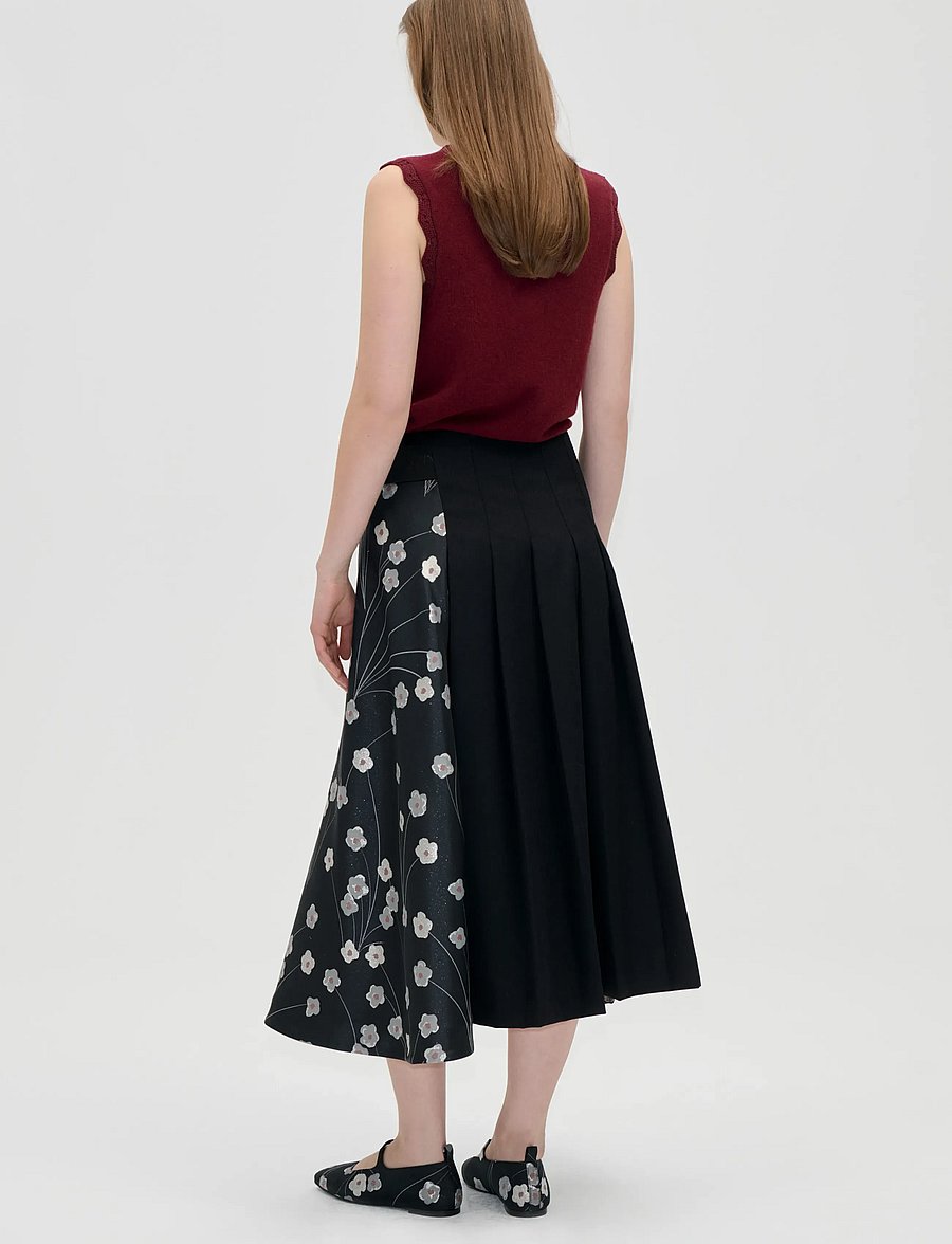 STINE GOYA - 1499 Glitter Jacquard / Twill Mix, - midi kjolar - bouquet in pieces - 3