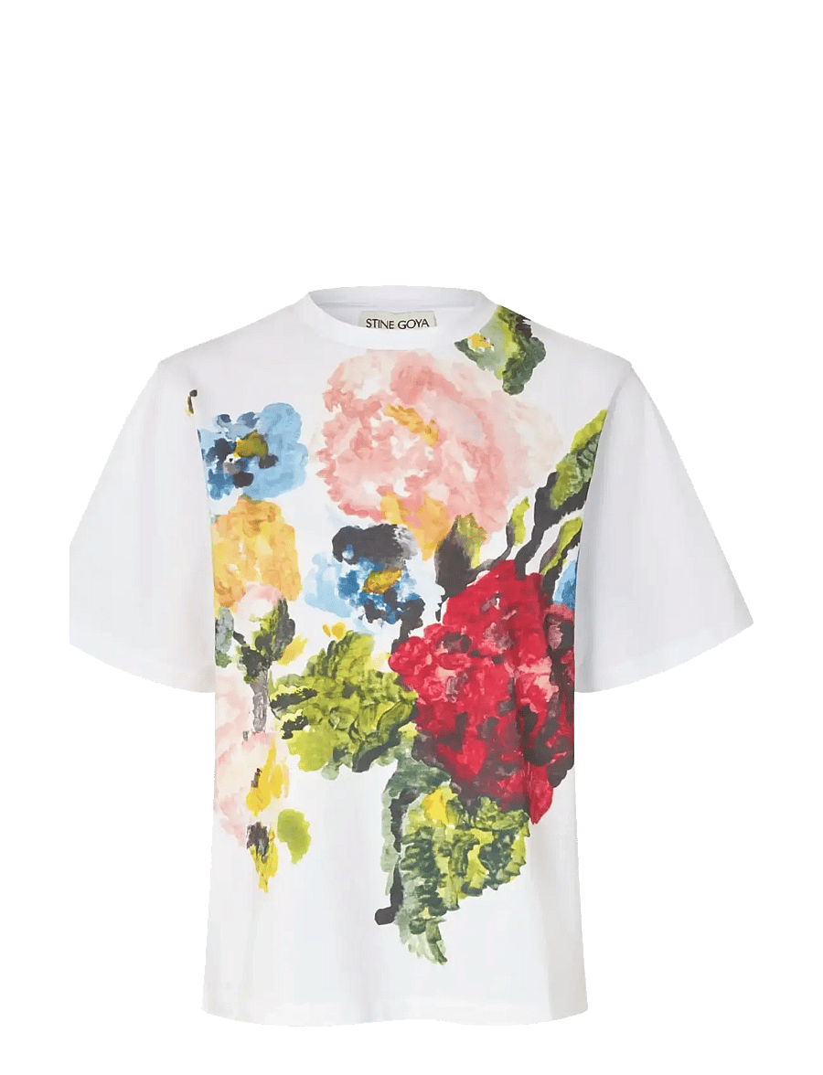 STINE GOYA - 2586 Midweight Jersey, Short Sleeve - t-shirts - ephemeral bloom - 1