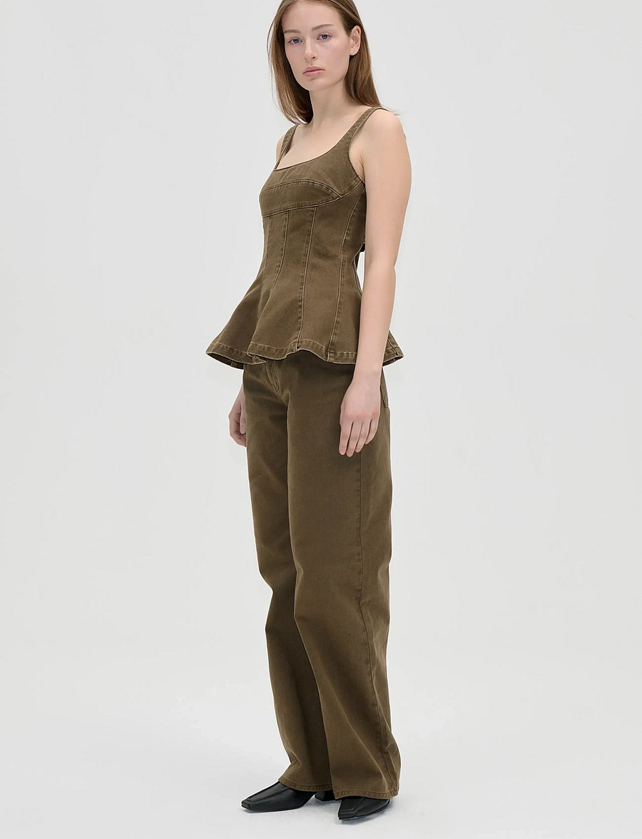 STINE GOYA - 2453 Double Rinse Denim, Elevated S - Ärmellose tops - ephemeral bloom - 0