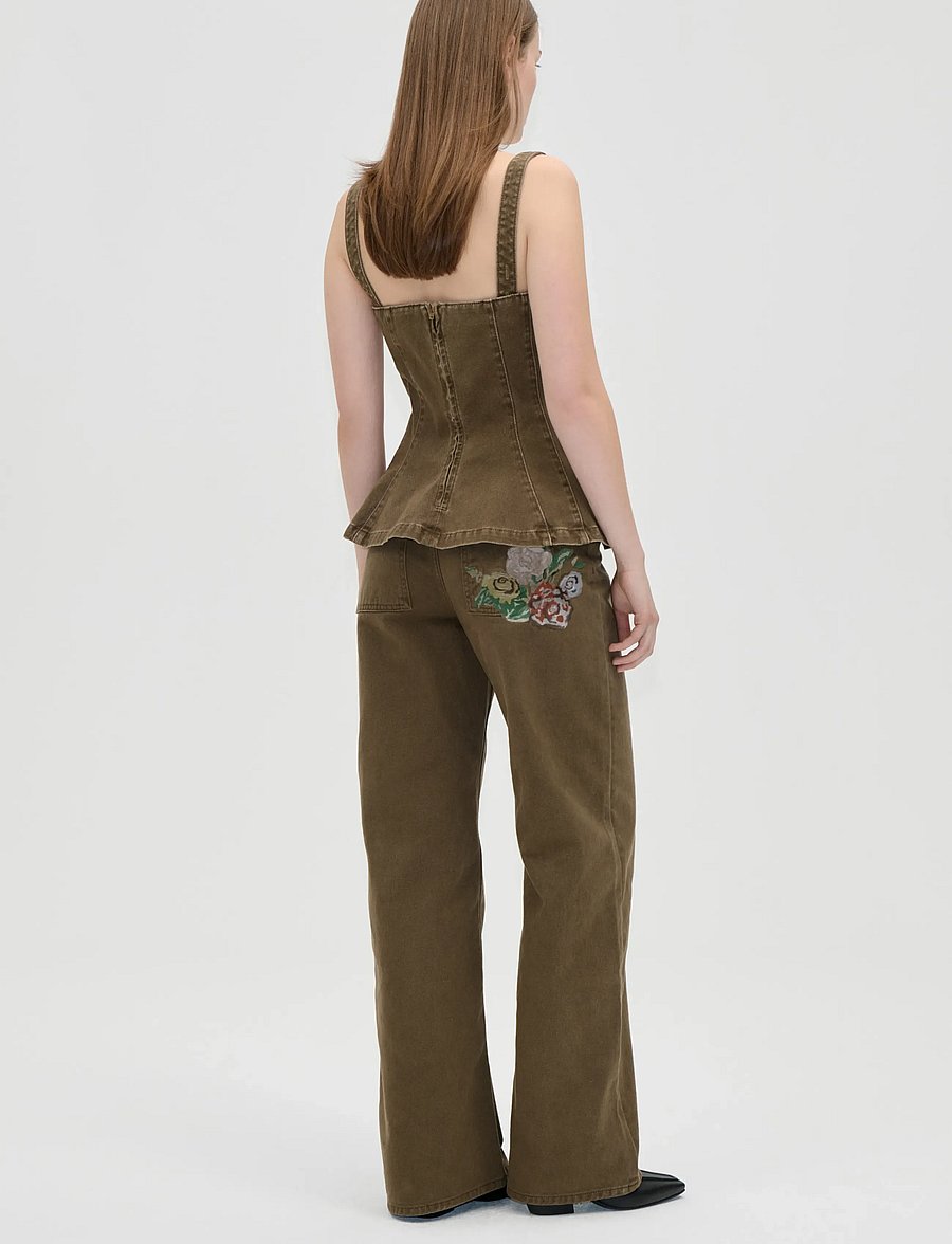 STINE GOYA - 2453 Double Rinse Denim, Elevated S - Ärmellose tops - ephemeral bloom - 3