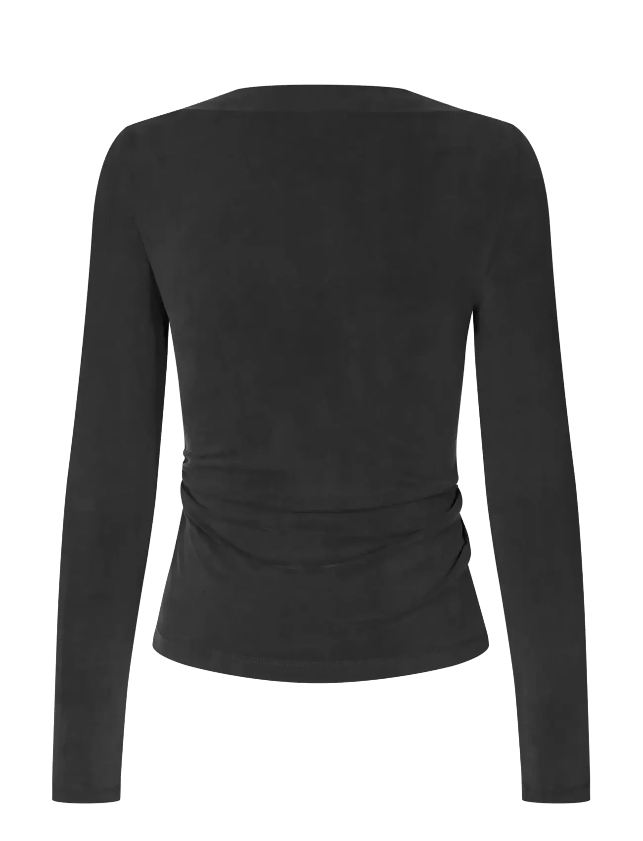 STINE GOYA - 2554 Cupro Jersey, Boatneck Draped - black - 2