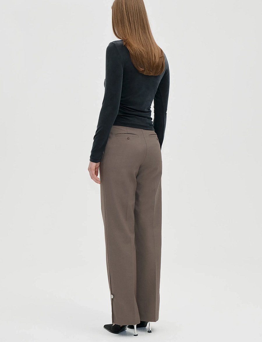 STINE GOYA - 2554 Cupro Jersey, Boatneck Draped - langärmlige tops - black - 3