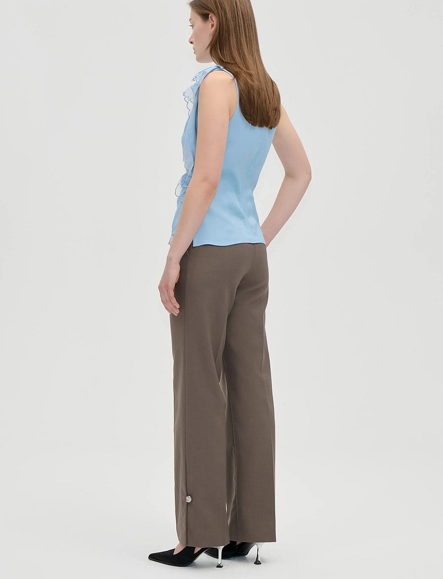 STINE GOYA - 2538 Viscose Organza, Draped Sleeve - Ärmellose tops - sky blue - 3