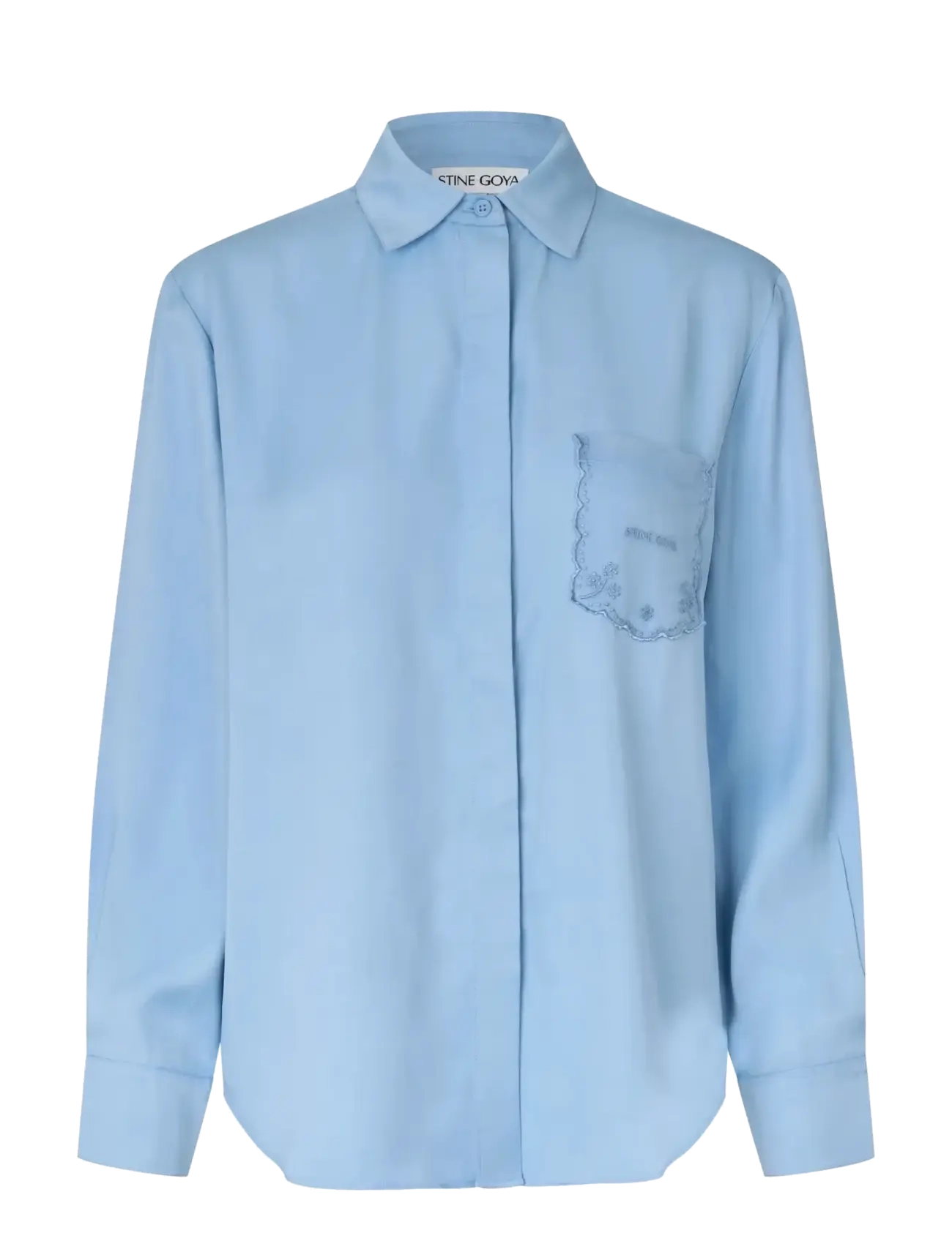 STINE GOYA 2538 Viscose Organza, Oversized Shi - Særlige begivenheder - SKY BLUE / blue
