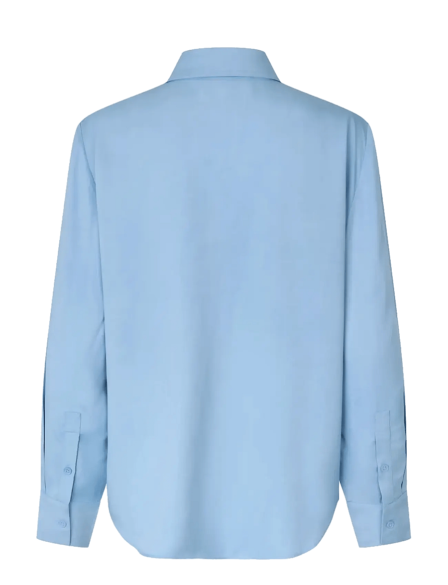 STINE GOYA - 2538 Viscose Organza, Oversized Shi - langärmlige hemden - sky blue - 2