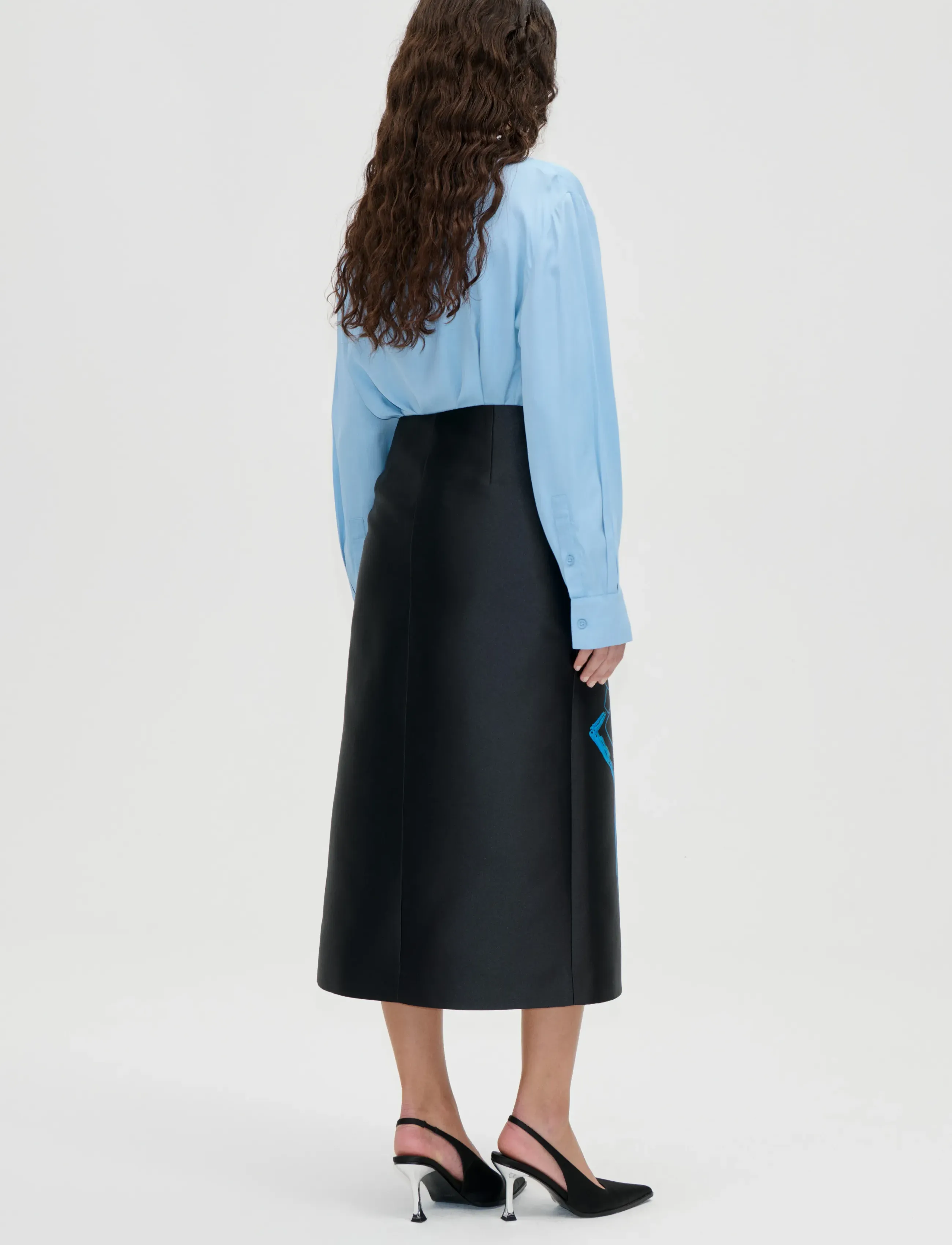 STINE GOYA - 2538 Viscose Organza, Oversized Shi - langärmlige hemden - sky blue - 3